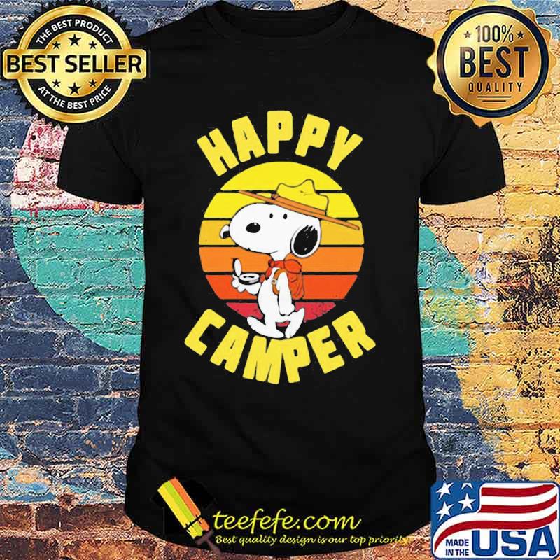 Snoopy happy camper vintage retro shirt