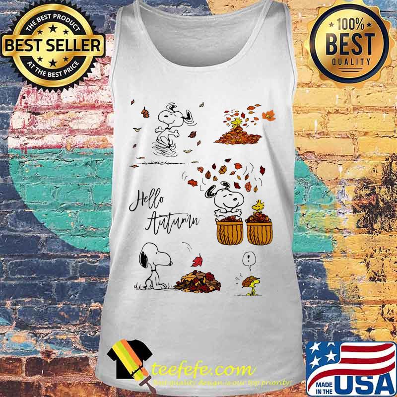 Snoopy hello autumn maple leaves s Tank top Snoopy hello autumn maple leaves s Tank top