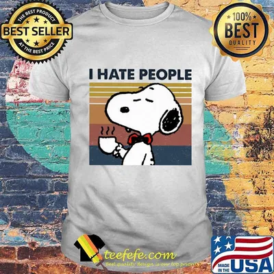 Snoopy i hate people vintage retro shirt