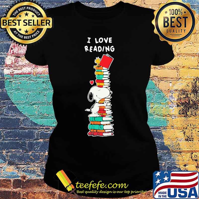 Snoopy i love reading heart s Ladies tee Snoopy i love reading heart s Ladies tee