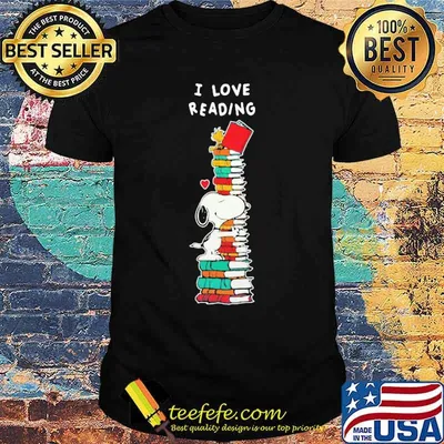 Snoopy i love reading heart shirt