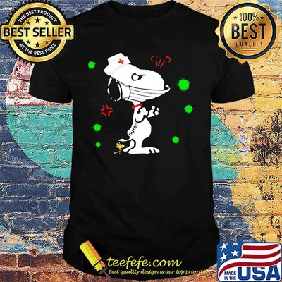 Snoopy nurse mask covid-19 shirt