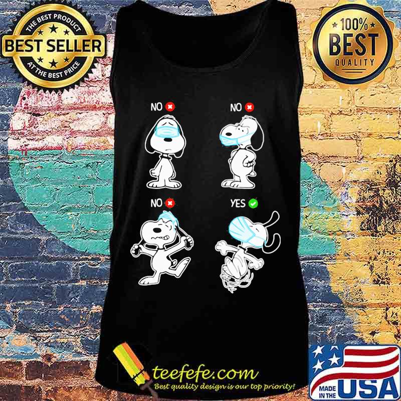 Snoopy wear mask no yes s Tank top Snoopy wear mask no yes s Tank top