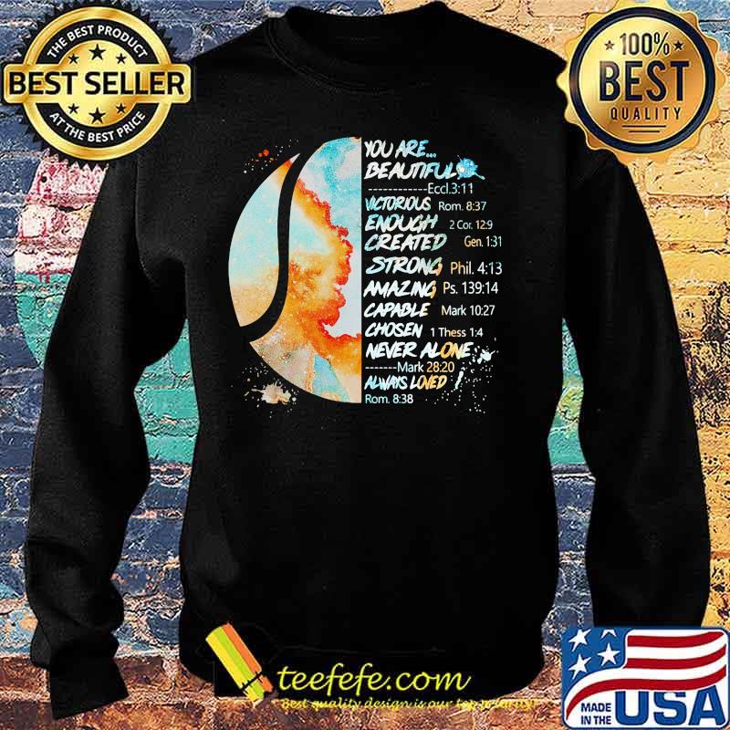 Softball you are beautiful victory enough created strong amazing capable chosen never alone always loned s Sweater Softball you are beautiful victory enough created strong amazing capable chosen never alone always loned s Sweater
