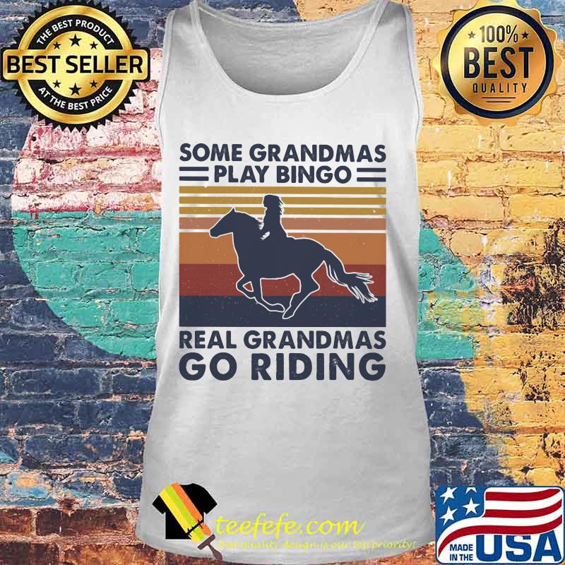 Some grandmas play bingo real grandmas go riding vintage retro s Tank top Some grandmas play bingo real grandmas go riding vintage retro s Tank top