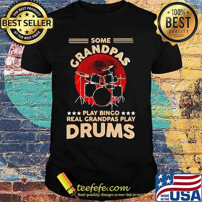Some grandpas playing bingo real grandpas play drums sunset shirt