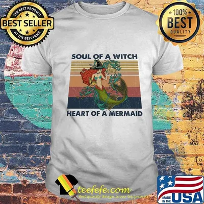 Soul of a witch heart of a mermaid vintage retro shirt