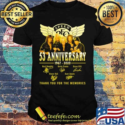 Speed 53rd anniversary 1967 2020 thank you for the memories signatures shirt