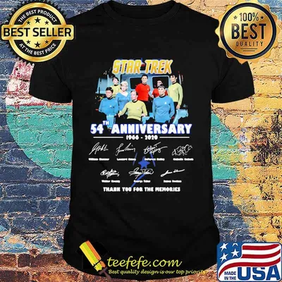 Star trek 54th anniversary 1996 2020 thank you for the memories signatures shirt