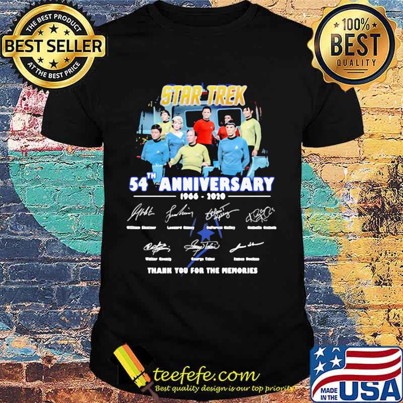 Star trek 54th anniversary 1996 2020 thank you for the memories signatures shirt Star trek 54th anniversary 1996 2020 thank you for the memories signatures shirt