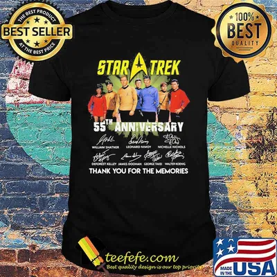 Star trek 55th anniversary thank you for the memories signatures shirt
