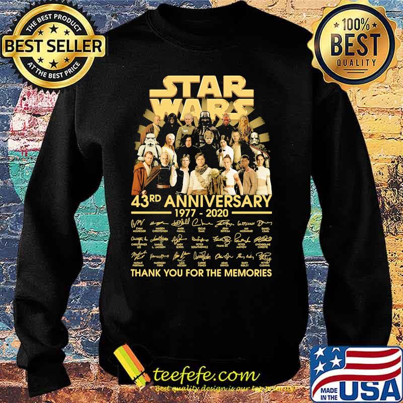 Star wars 43rd anniversary 1977 2020 thank you for the memories signatures s Sweater Star wars 43rd anniversary 1977 2020 thank you for the memories signatures s Sweater