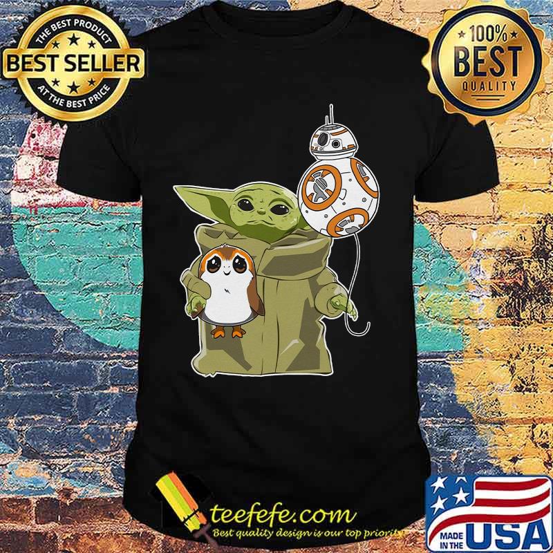 Star wars baby yoda bb8 and wampa shirt Star wars baby yoda bb8 and wampa shirt