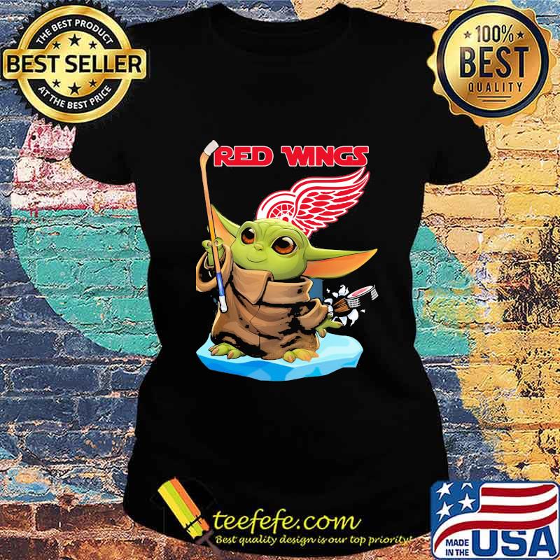Star wars baby yoda detroit red wings s Ladies tee Star wars baby yoda detroit red wings s Ladies tee