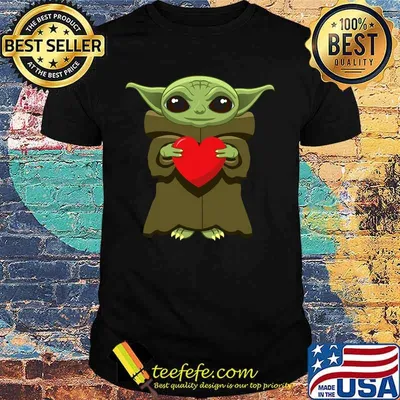 Star wars baby yoda hug heart shirt