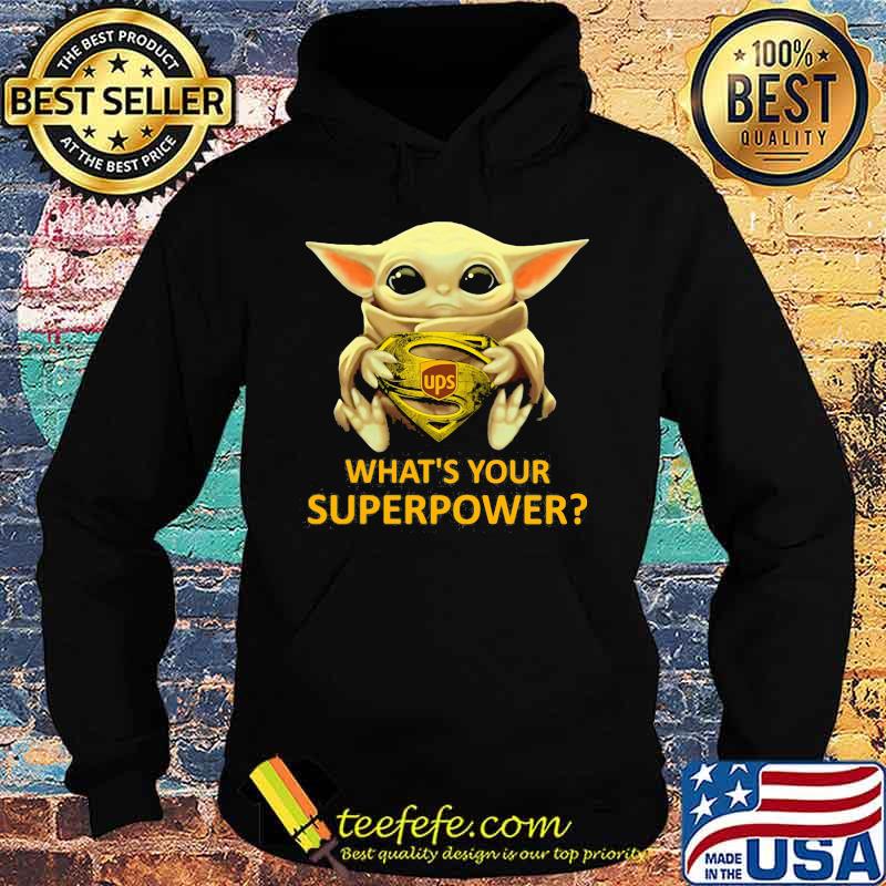 Star wars baby yoda hug superman ups what's your superpower s Hoodie Star wars baby yoda hug superman ups what's your superpower s Hoodie