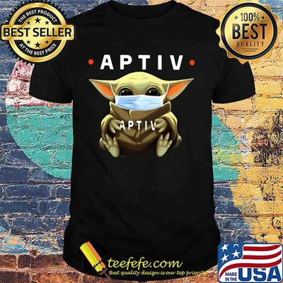 Star wars baby yoda mask hug aptiv shirt