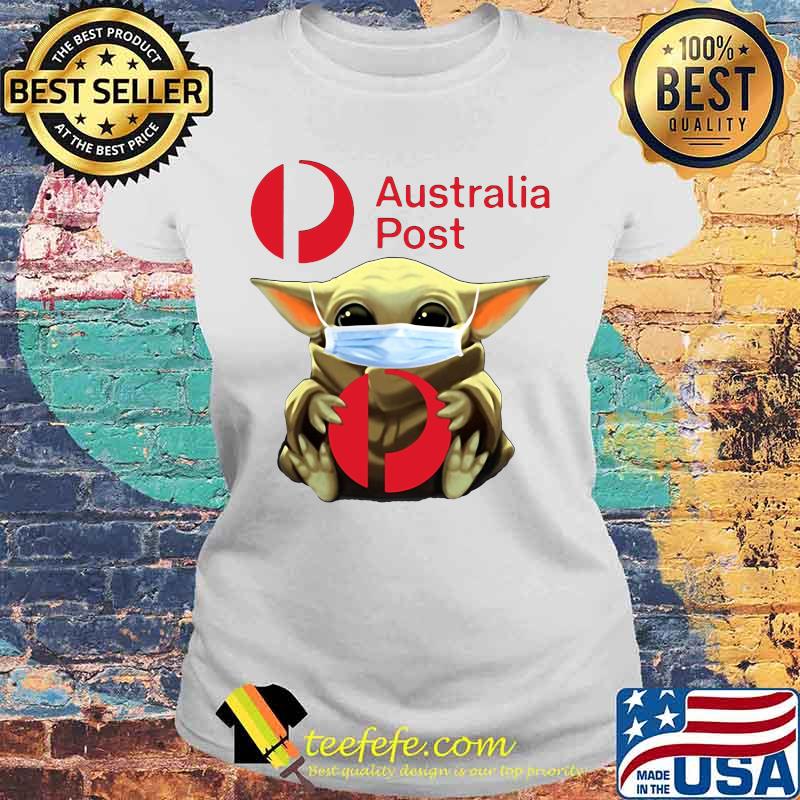Star wars baby yoda mask hug australia post s Laides tee Star wars baby yoda mask hug australia post s Laides tee