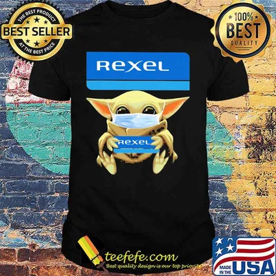 Star wars baby yoda mask hug rexel shirt