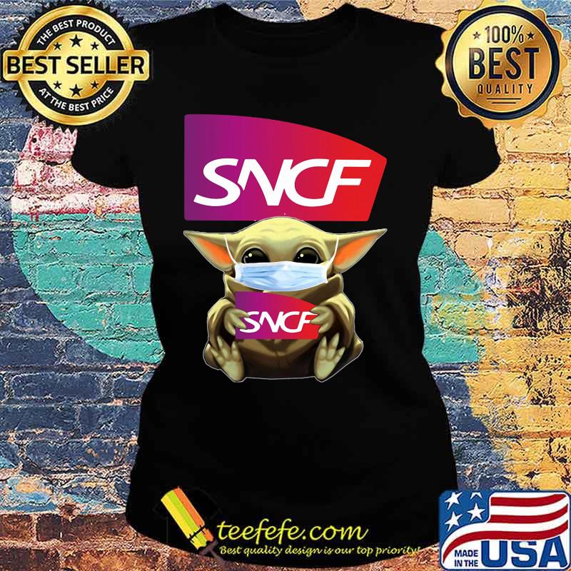 Star wars baby yoda mask hug sncf s Ladies tee Star wars baby yoda mask hug sncf s Ladies tee
