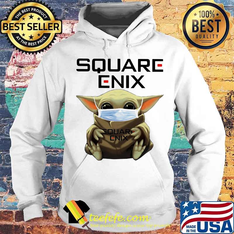 Star wars baby yoda mask hug square enix s Hoodie Star wars baby yoda mask hug square enix s Hoodie