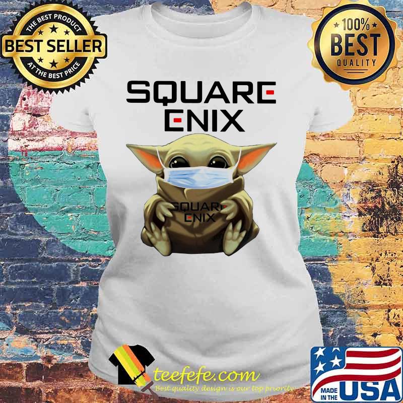 Star wars baby yoda mask hug square enix s Laides tee Star wars baby yoda mask hug square enix s Laides tee