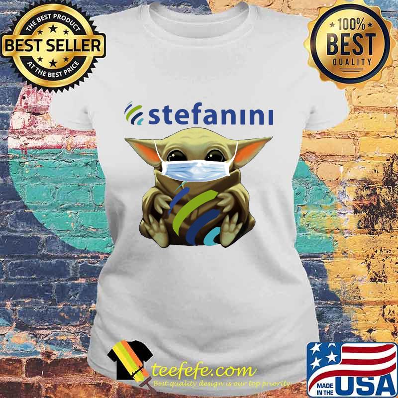 Star wars baby yoda mask hug stefanini s Laides tee Star wars baby yoda mask hug stefanini s Laides tee