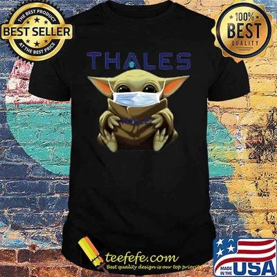 Star wars baby yoda mask hug thales shirt