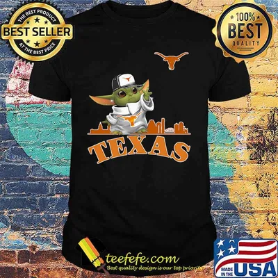 Star wars baby yoda texas longhorn shirt