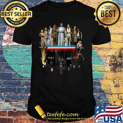 Star wars characters water reflection shirt