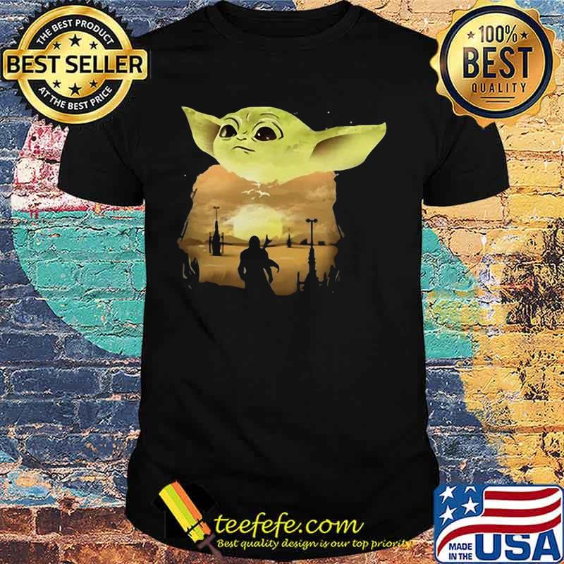 Star wars darth vader and baby yoda shirt