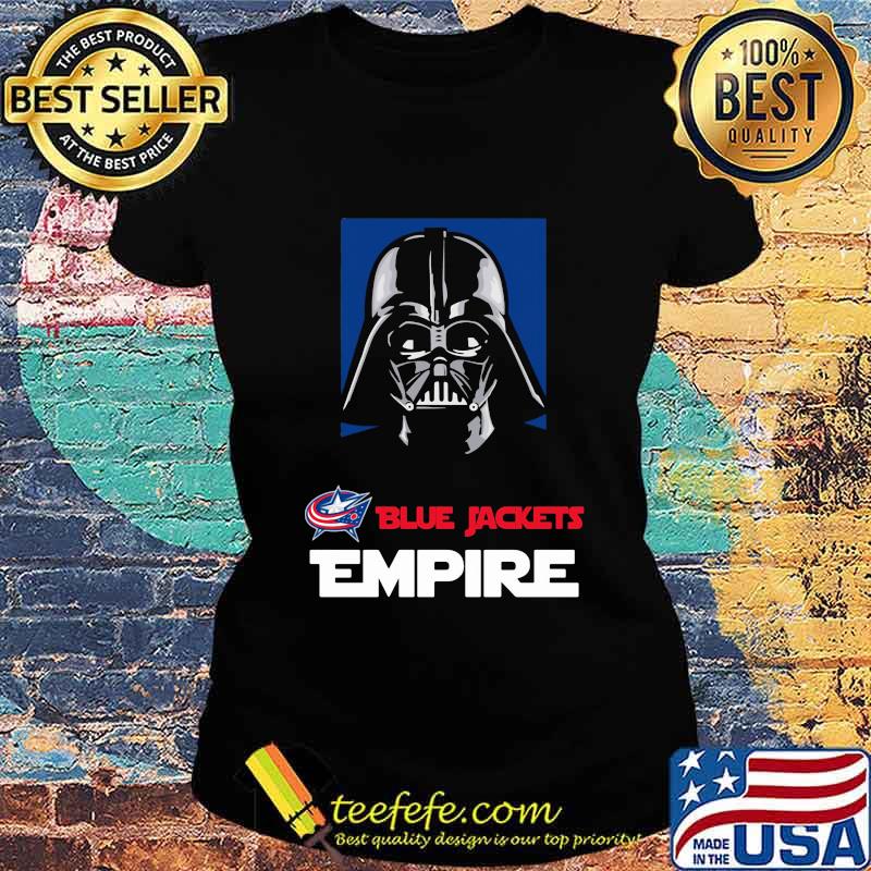Star wars darth vader columbus blue jackets empire s Ladies tee Star wars darth vader columbus blue jackets empire s Ladies tee