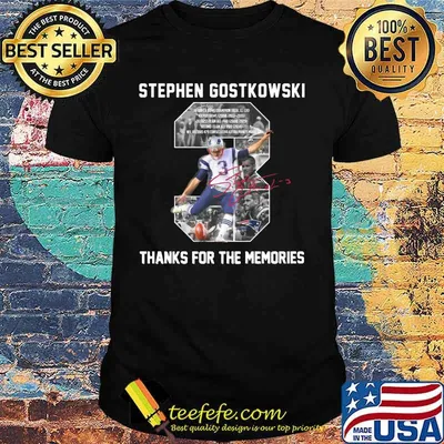 Stephen gostkowski 3 new england patriots thanks for the memories signature shirt