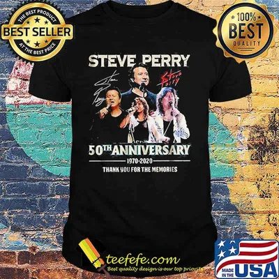 Steve perry 50th anniversary 1970 2020 thank you for the memories signatures shirt