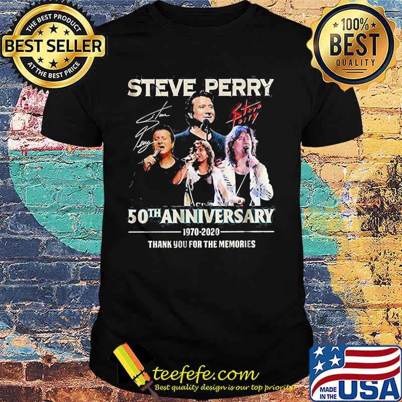 Steve perry 50th anniversary 1970 2020 thank you for the memories signatures shirt