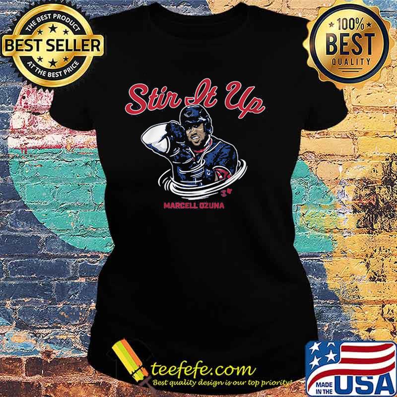 Stir it up marcell ozuna atlanta braves baseball s Ladies tee Stir it up marcell ozuna atlanta braves baseball s Ladies tee