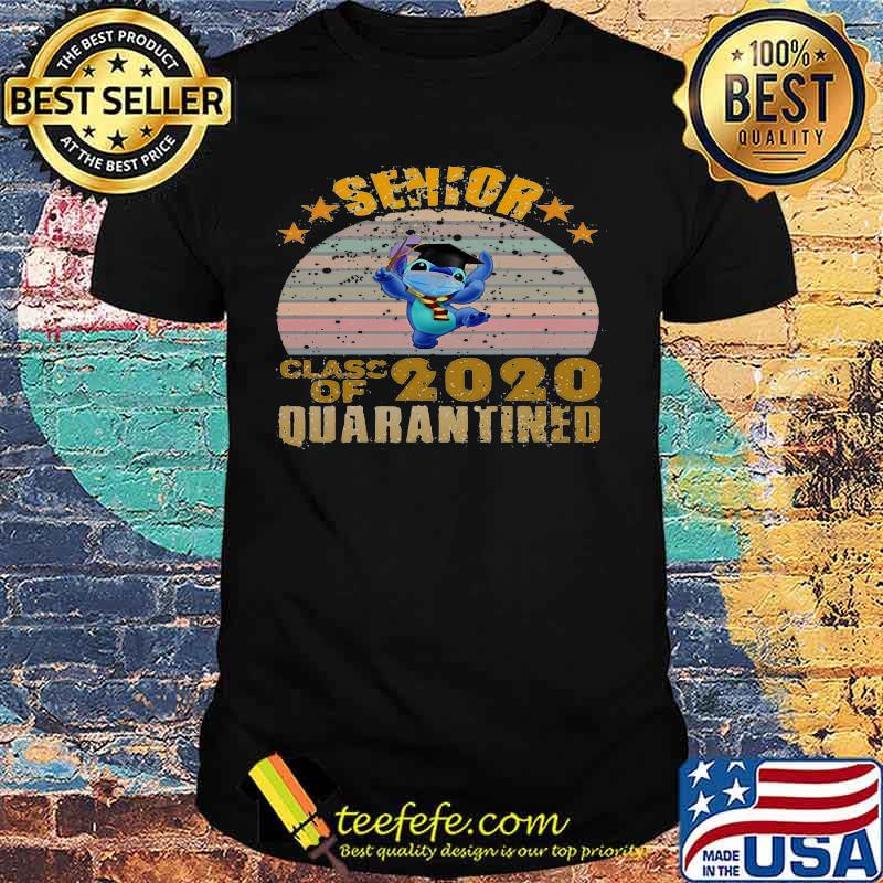 Stitch senior class of 2020 quarantined vintage retro shirt Stitch senior class of 2020 quarantined vintage retro shirt
