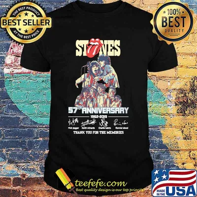 Stones 57th anniversary 1962 2019 thank you for the memories signatures shirt