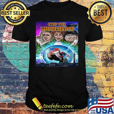 Stop the witch hunt donald trump american flag shirt