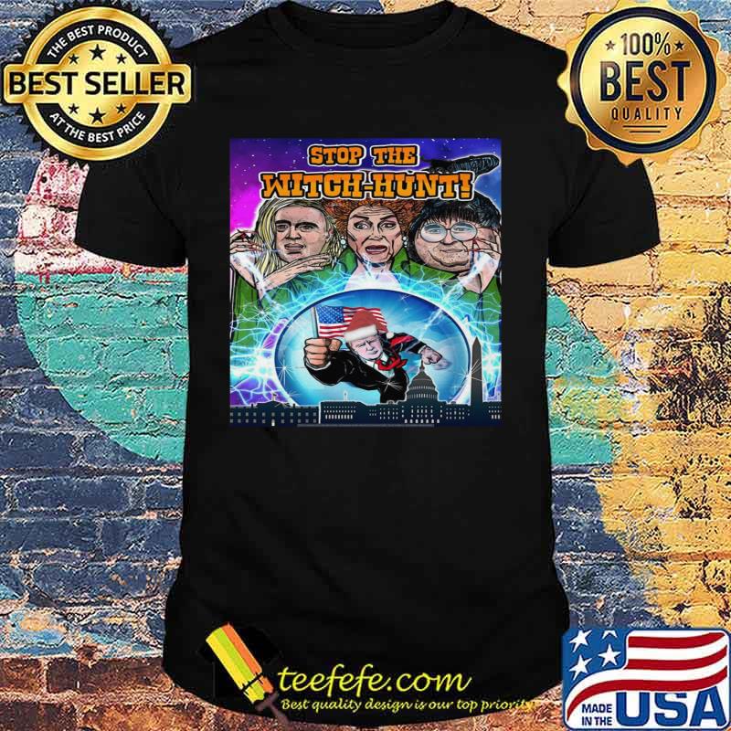 Stop the witch hunt donald trump american flag shirt