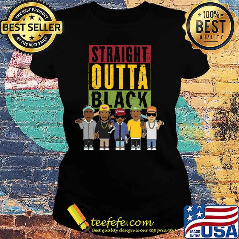 Straight outta black rapper s Ladies tee Straight outta black rapper s Ladies tee