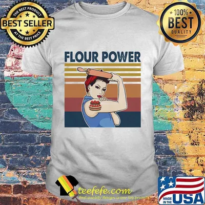 Strong woman cake flour power vintage retro shirt