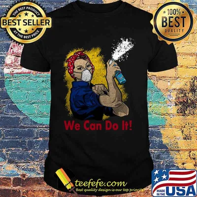 Strong woman mask we can do it shirt