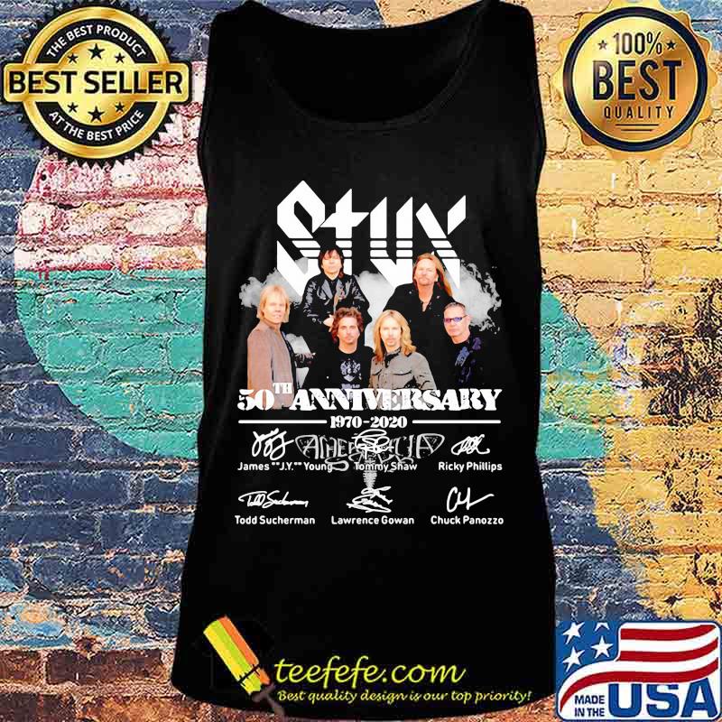 Styx 50th anniversary 1970 2020 thank you for the memories signatures s Tank top Styx 50th anniversary 1970 2020 thank you for the memories signatures s Tank top