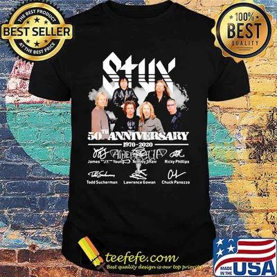 Styx 50th anniversary 1970 2020 thank you for the memories signatures shirt