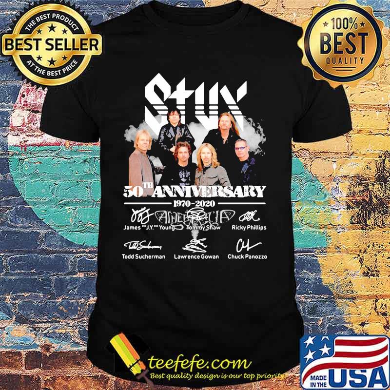 Styx 50th anniversary 1970 2020 thank you for the memories signatures shirt
