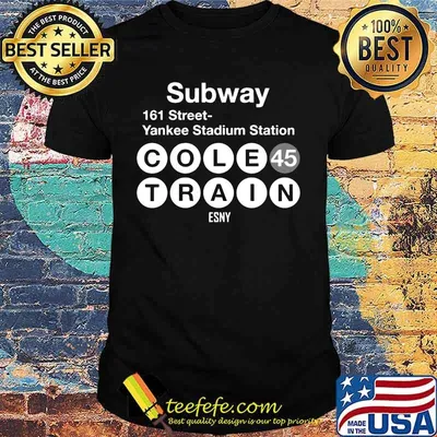 Subway 161 street yankee stadium station cole 45 train etsy shirt