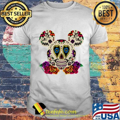 Sugar mickey mouse witch flowers shirt