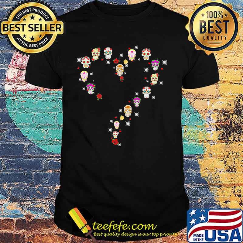 Sugar skull diamond heart shirt