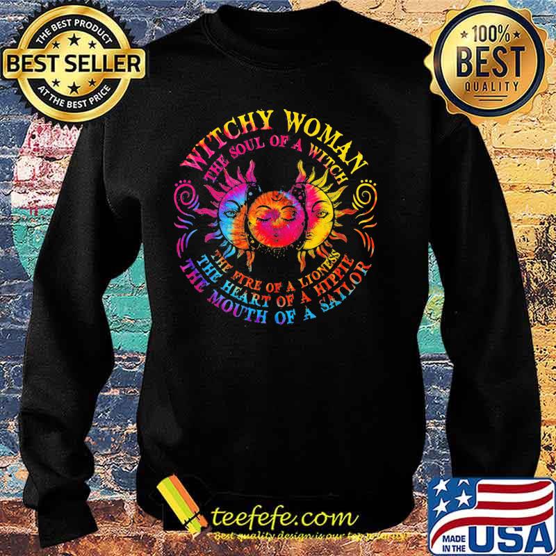 Sun witch woman the soul of a witch the fire of a lioness the heart of a hippie the mouth of a sailor s Sweater Sun witch woman the soul of a witch the fire of a lioness the heart of a hippie the mouth of a sailor s Sweater